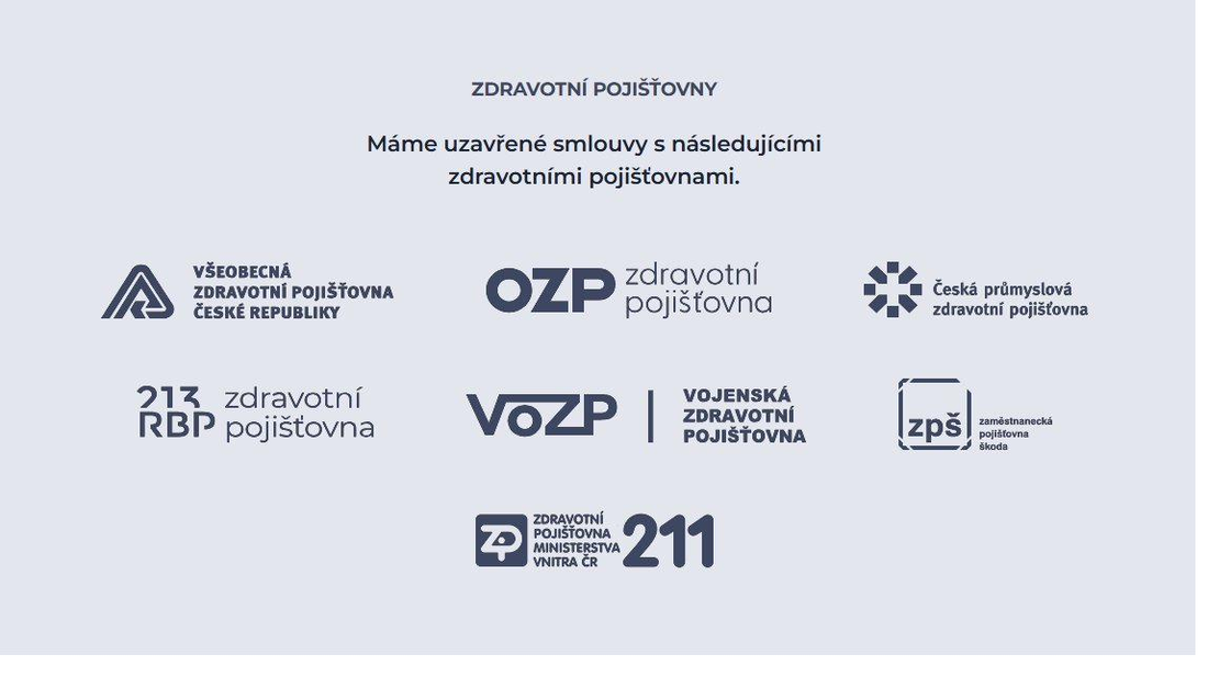 Zdravotní pojišťovny – smluvní partneři KiraDent HK